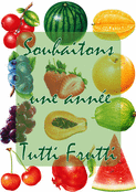 Souhaitons une ann&eacute;e fruit&eacute;e et color&eacute;e